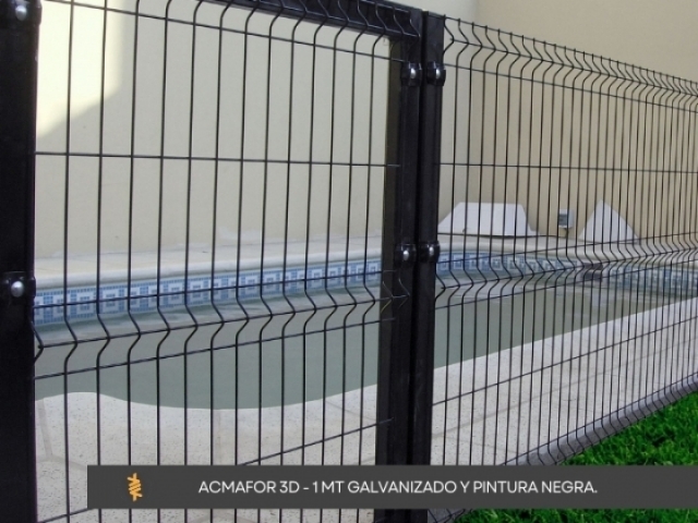 ACMAFOR 3D - 1 MT GALVANIZADO Y PINTURA NEGRA.