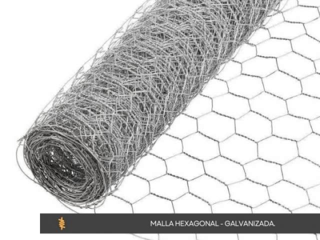 MALLA HEXAGONAL - GALVANIZADA.